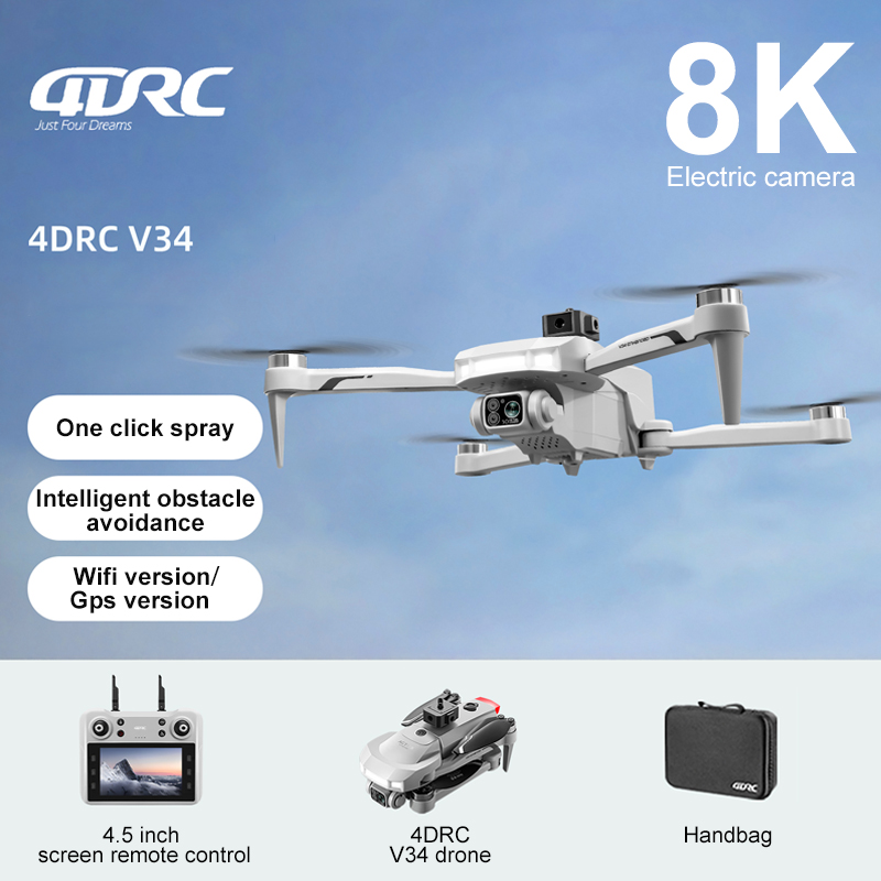 Rc Helicopter Case - 2025 New V34 Drone 8K Camera