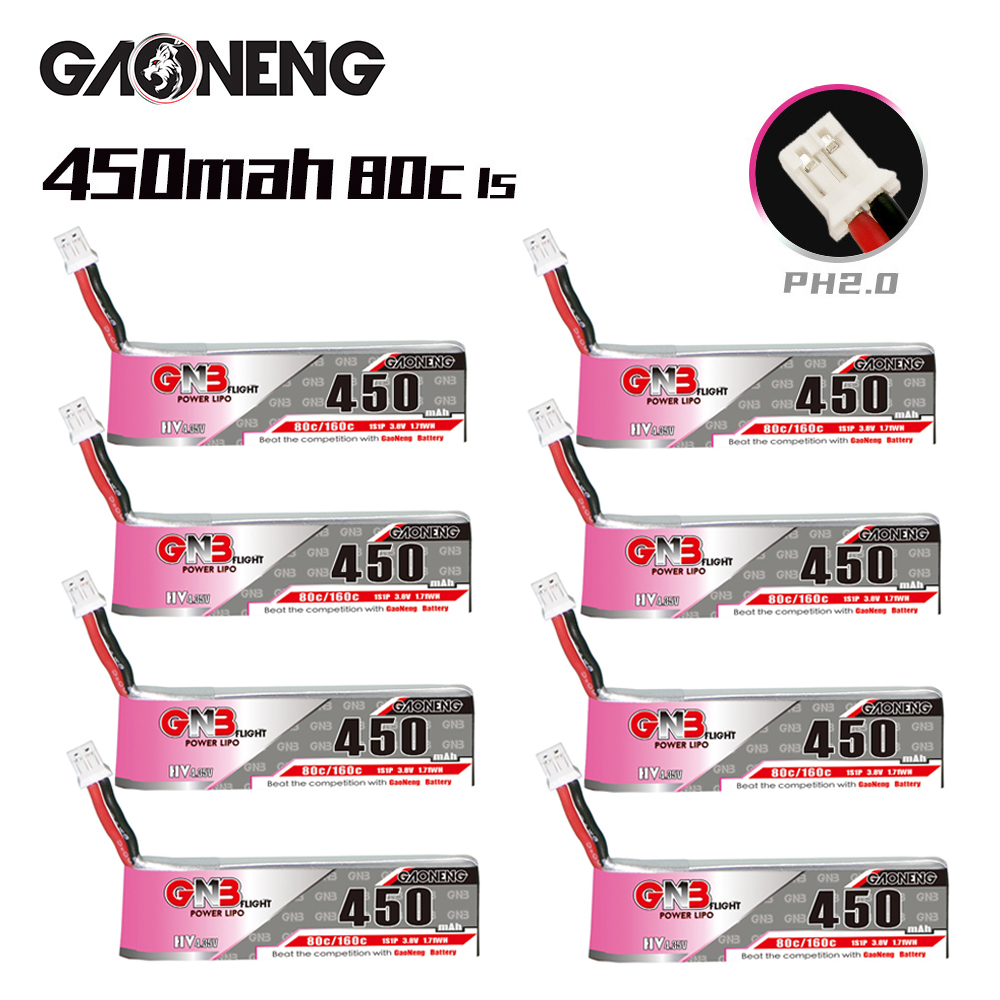 Rc Helicopter Parts - GNB HV 1S 3.8V 450mAh 80C/160C