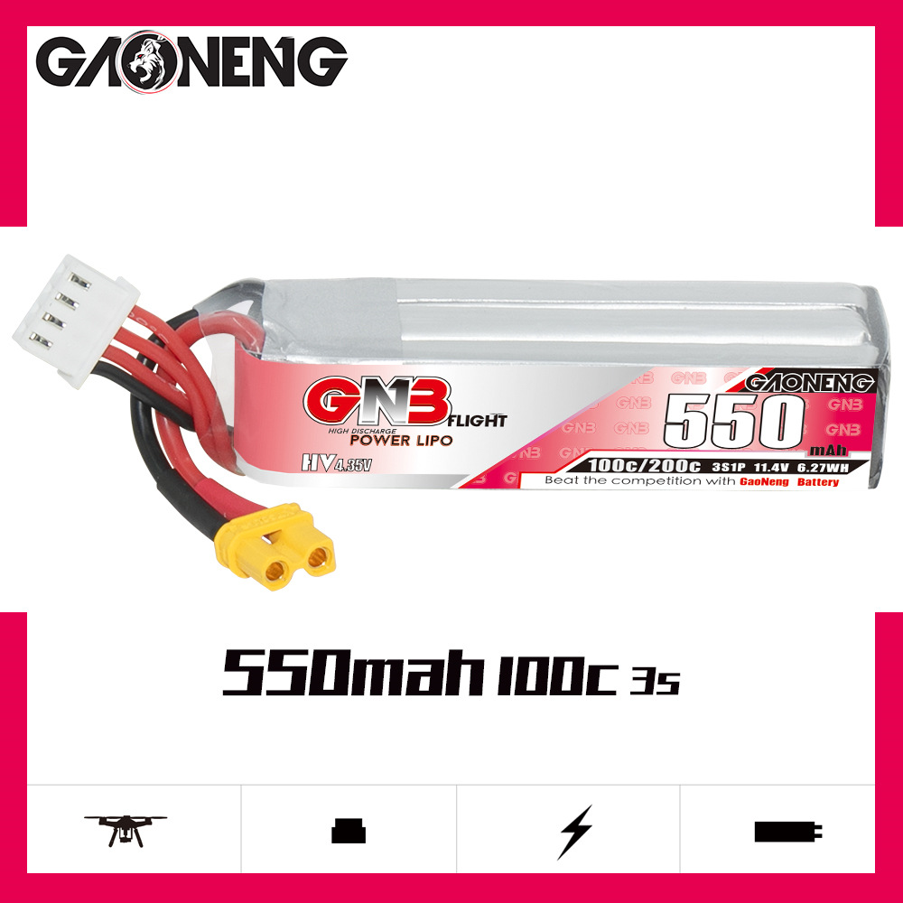 GNB HV 11.4V 550mAh 100C/200C  - Rc Helicopter Coaxial incelemesi ve fiyatı