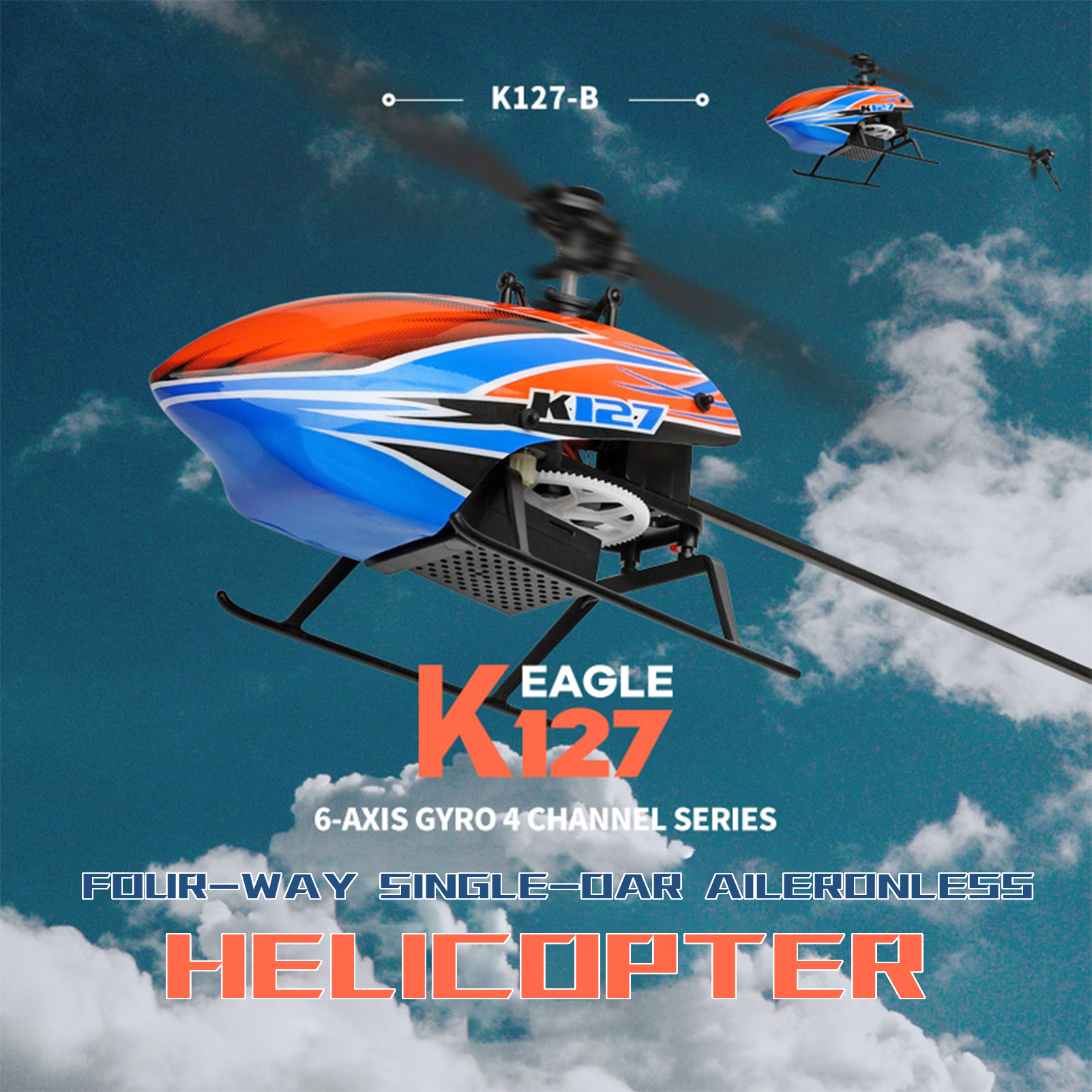 WLtoys XK K127 4CH 6-axis Gyro - Rc Helicopter Blade incelemesi ve fiyatı