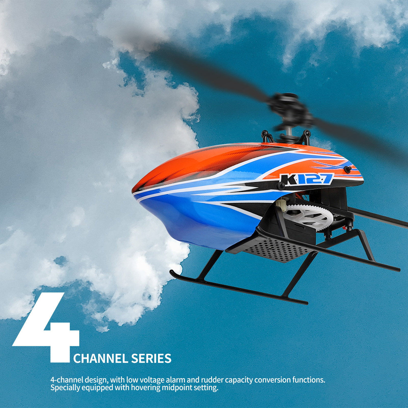 WLtoys XK K127 4CH 6-axis Gyro - Rc Helicopter Blade incelemesi ve fiyatı