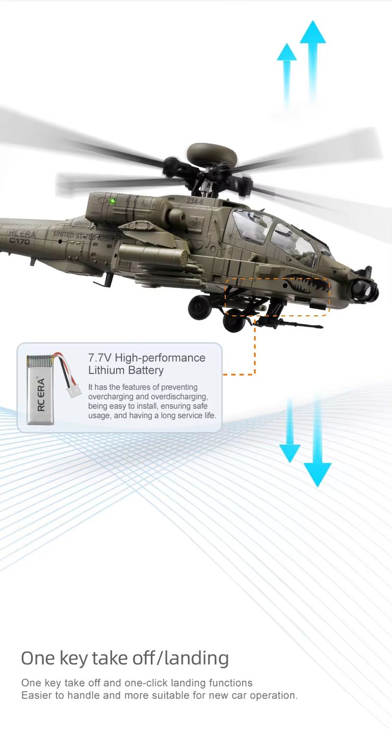 New In Stock RC Era Ah-64d Apa - Rc Helicopter Single Rotor incelemesi ve fiyatı